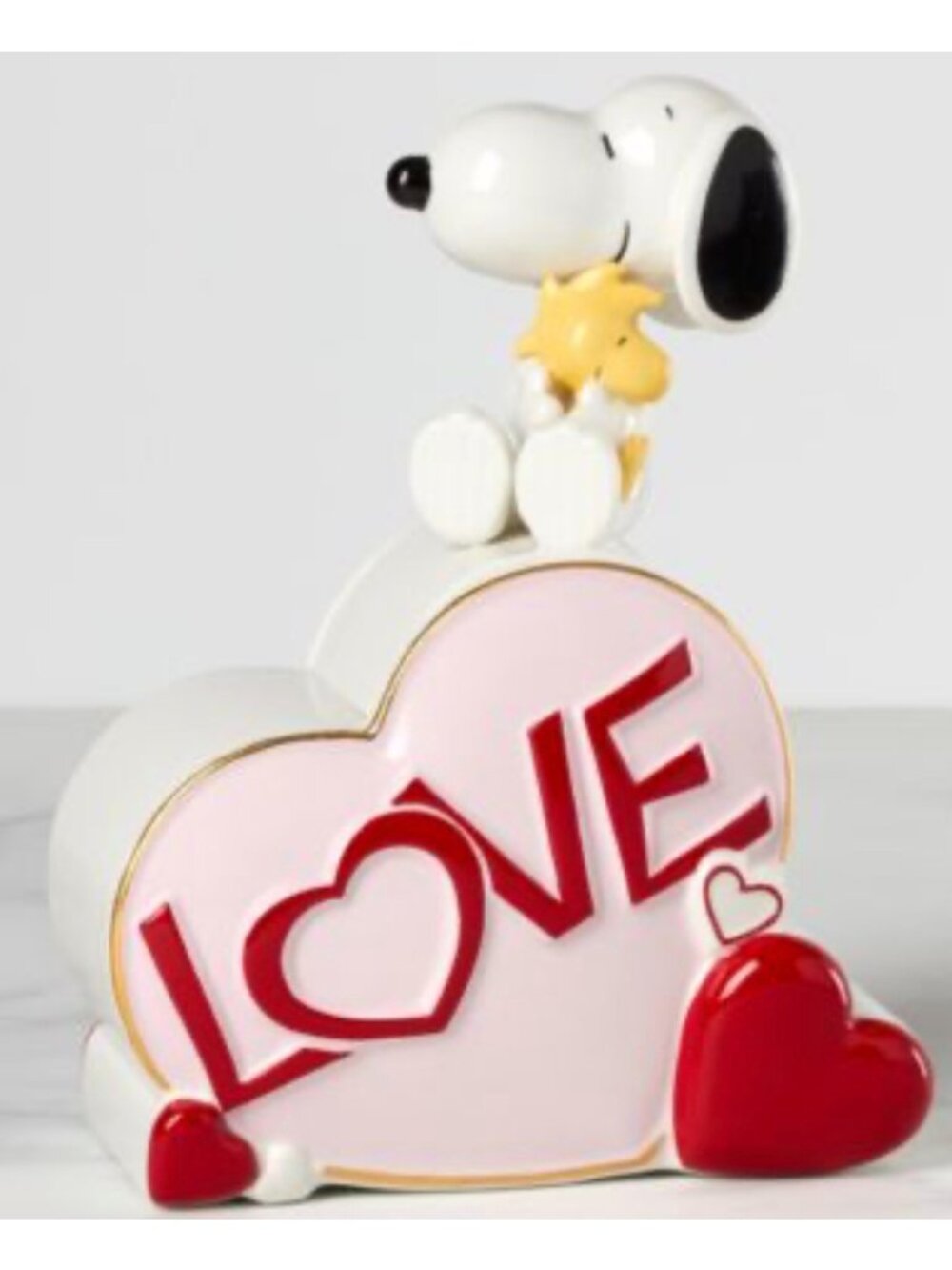 New PEANUTS Snoopy Valentine's Day candy jar Lenox NIB